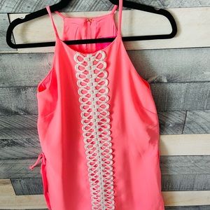 EUC Lilly Pulitzer Coral Pearl Romper (Size 4)